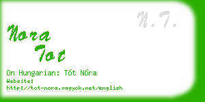 nora tot business card